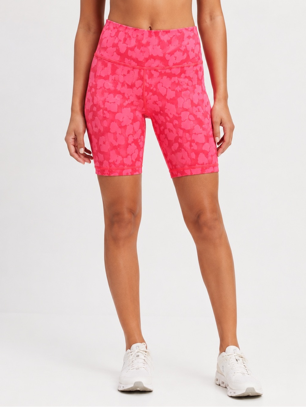 GapFit High Rise Bike Shorts Pink Camo Print XS